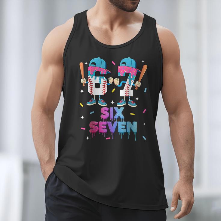 Six Seven Baseball Ice Cream Drip 6 7 Meme Gen Alpha Slang Men Tank Top Six Seven Baseball Ice Cream Drip 6 7 Meme Gen Alpha Slang Men Tank Top