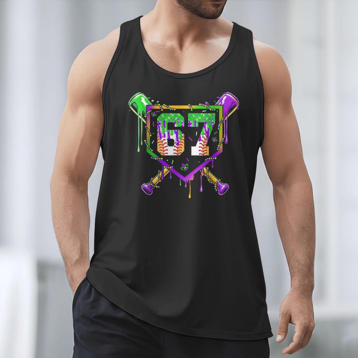Six Seven Mardi Gras Baseball Sports Party Men Tank Top Six Seven Mardi Gras Baseball Sports Party Men Tank Top