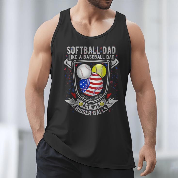 Softball Dad Like A Baseball Dad 4th Of July USA Retro Flag Men Tank Top Softball Dad Like A Baseball Dad 4th Of July USA Retro Flag Men Tank Top