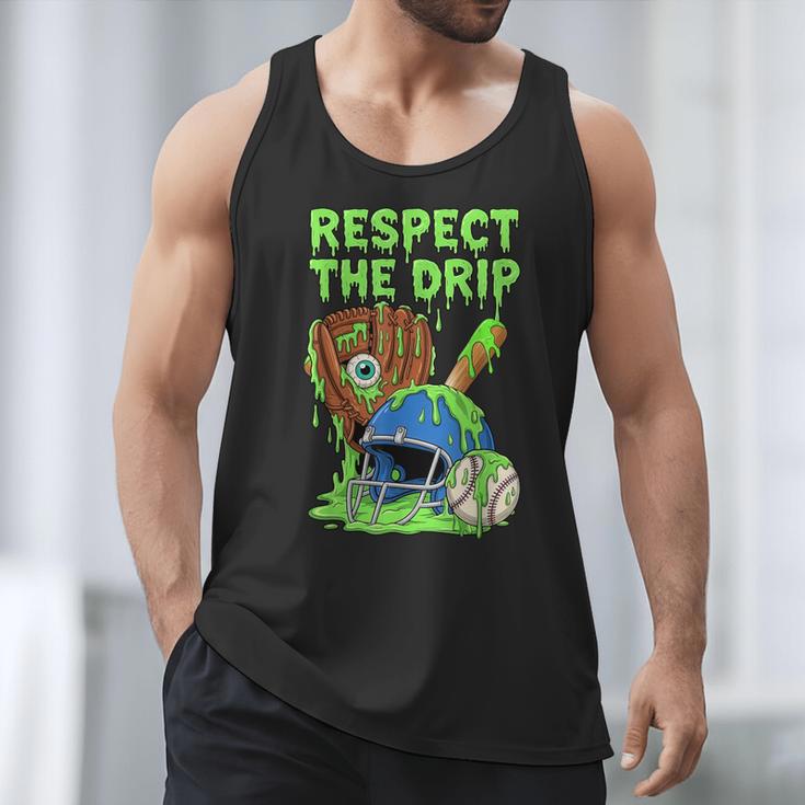 Spooky Zombie Respect The Drip Baseball Halloween Men Tank Top Spooky Zombie Respect The Drip Baseball Halloween Men Tank Top