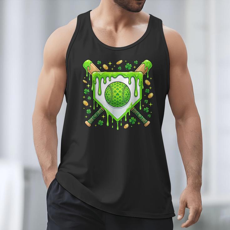 St Patrick Day Baseball Drip Ice Cream Boys Men Men Tank Top
