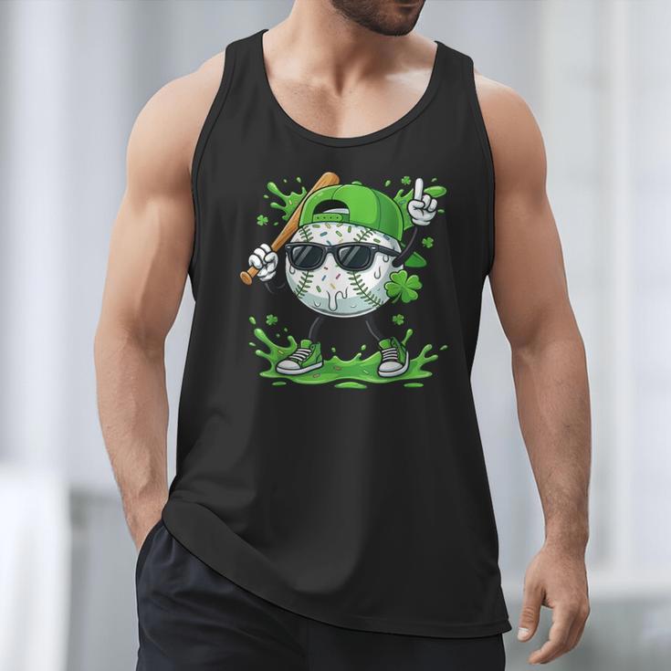St Patrick Day Baseball Drip Ice Cream Baseball Player Men Men Tank Top St Patrick Day Baseball Drip Ice Cream Baseball Player Men Men Tank Top