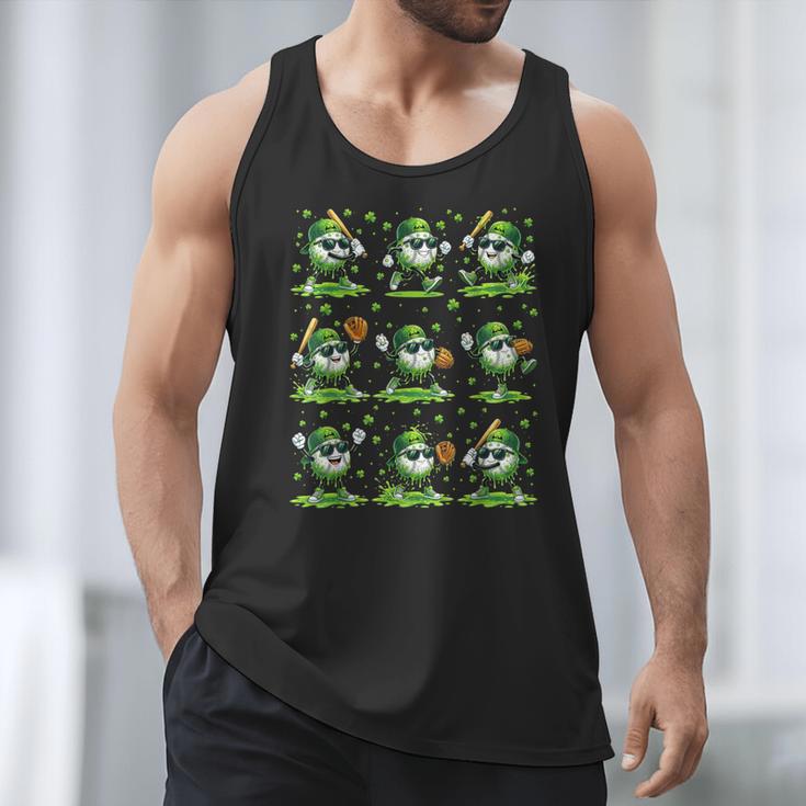 St Patricks Day Baseball Ice Cream Boys Baseball Player Men Tank Top