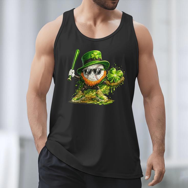 St Patrick’s Day Baseball Shamrock Player Men Tank Top
