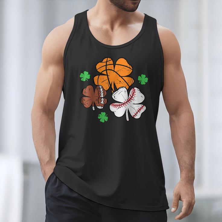 St Patricks Day Shamrock Basketball Baseball Men Boys Kids Men Tank Top
