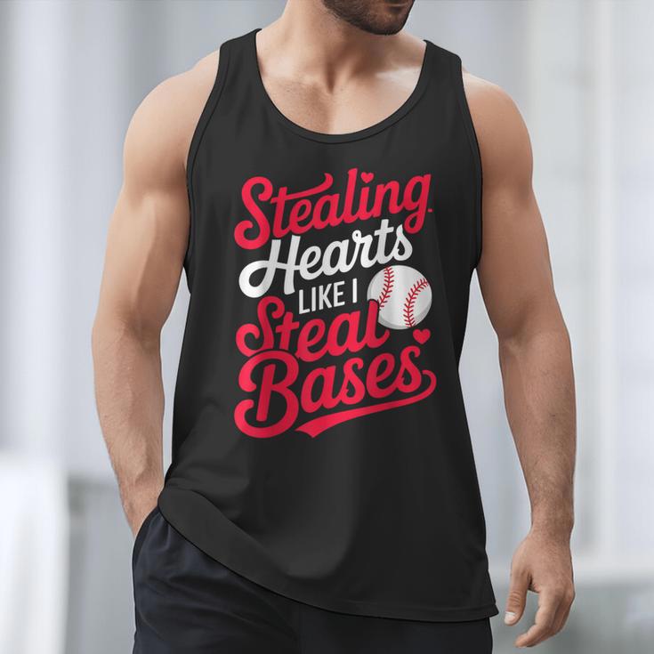Stealing Hearts Like I Steal Bases Cute Baseball Boys Men Tank Top Stealing Hearts Like I Steal Bases Cute Baseball Boys Men Tank Top