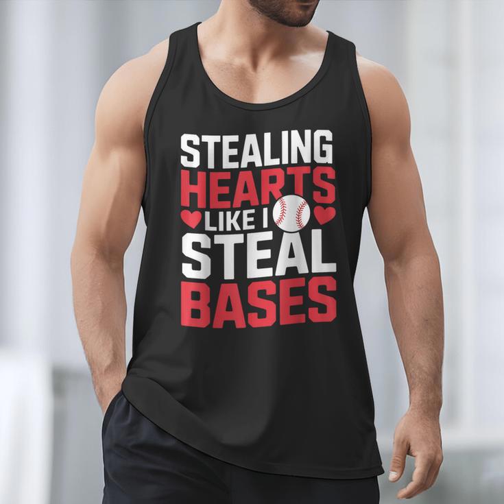 Stealing Hearts Like I Steal Bases Cute Baseball Kids Men Tank Top Stealing Hearts Like I Steal Bases Cute Baseball Kids Men Tank Top
