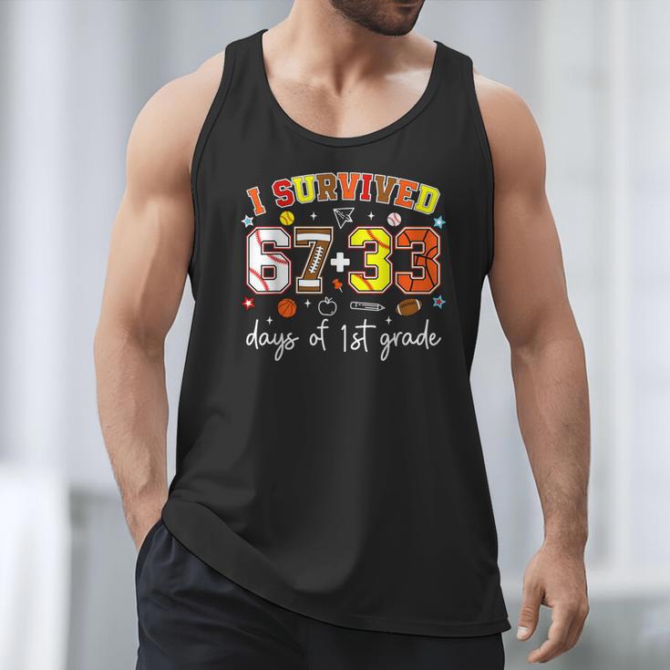 I Survived 6733 Days Of 1st Grade Baseball Football 100 Day Men Tank Top I Survived 6733 Days Of 1st Grade Baseball Football 100 Day Men Tank Top