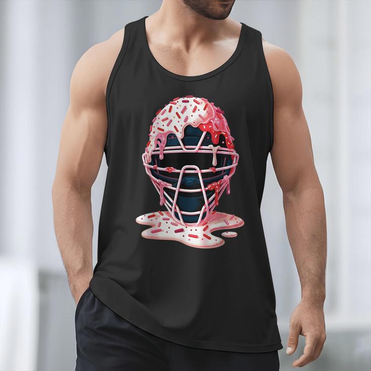 Valentine Baseball Catcher Mask Ice Cream Drip Tee For Boys Men Tank Top Valentine Baseball Catcher Mask Ice Cream Drip Tee For Boys Men Tank Top