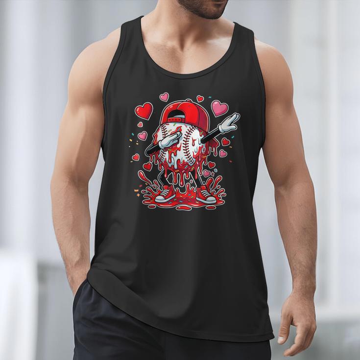 Valentines Baseball Toddler Boys Kids Dabbing Baseball Drip Men Tank Top Valentines Baseball Toddler Boys Kids Dabbing Baseball Drip Men Tank Top