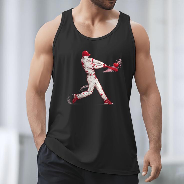 Valentines Day Baseball Batter Silhouette Heart For Men Boys Men Tank Top Valentines Day Baseball Batter Silhouette Heart For Men Boys Men Tank Top
