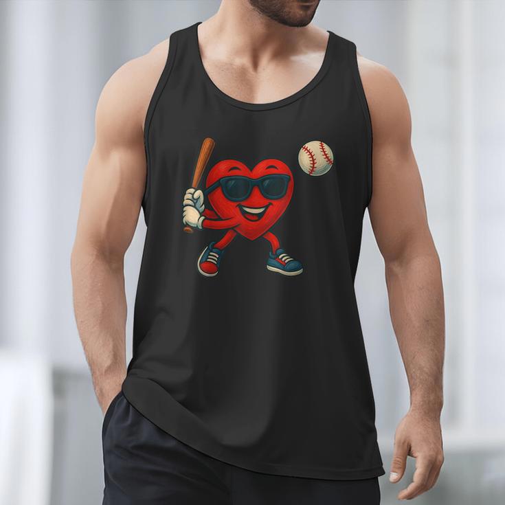 Valentines Day Baseball Red Heart Love Boys Kids Tee Men Tank Top