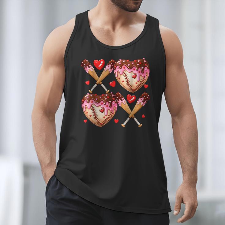 Valentines Day Drip Heart Baseball XOXO Boys Kids Men Sport Men Tank Top