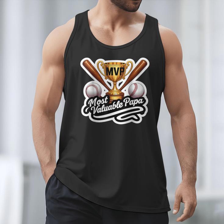 Most Valuable Papa Baseball Dad Coach Player Father's Day Men Tank Top Most Valuable Papa Baseball Dad Coach Player Father's Day Men Tank Top