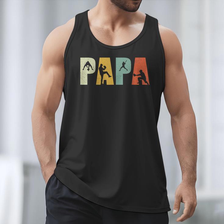 Vintage Baseball Dad Papa Fathers Day Men Tank Top Vintage Baseball Dad Papa Fathers Day Men Tank Top