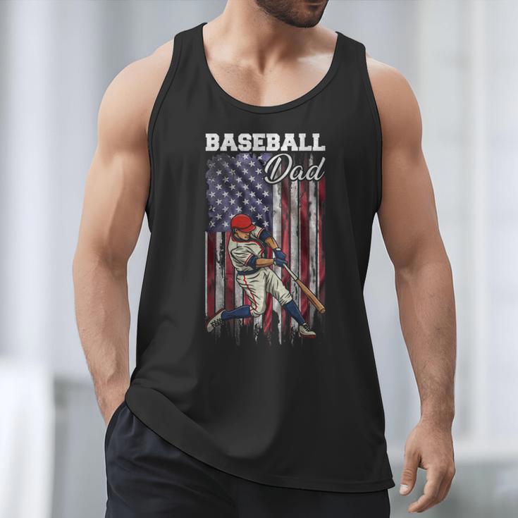 Vintage USA Flag Baseball Player Proud Baseball Dad Men Tank Top Vintage USA Flag Baseball Player Proud Baseball Dad Men Tank Top