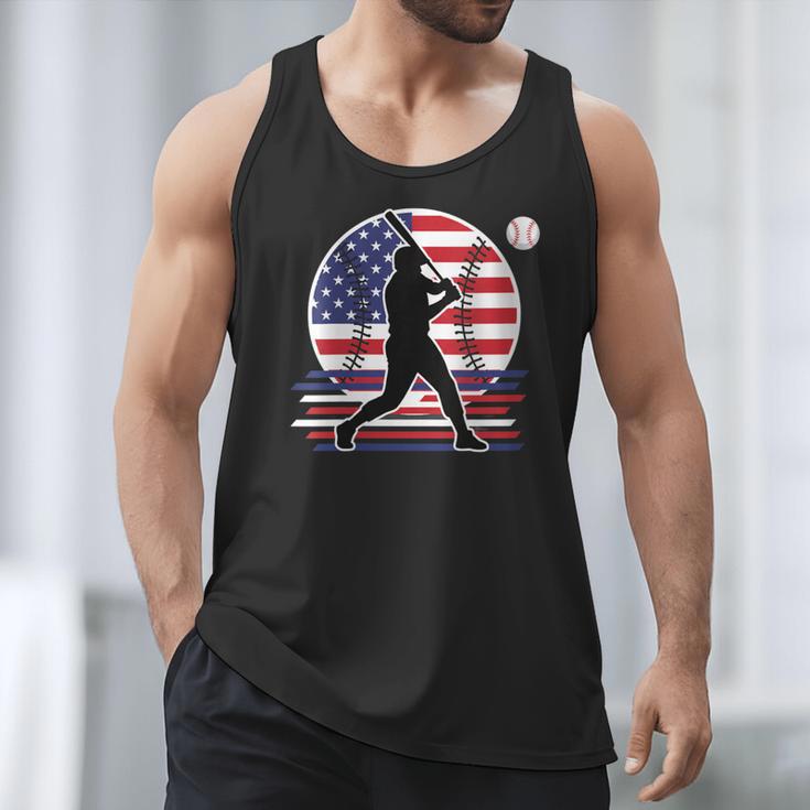 Women's Batter Patriotic American Flag Baseball Silks Men Tank Top Women's Batter Patriotic American Flag Baseball Silks Men Tank Top