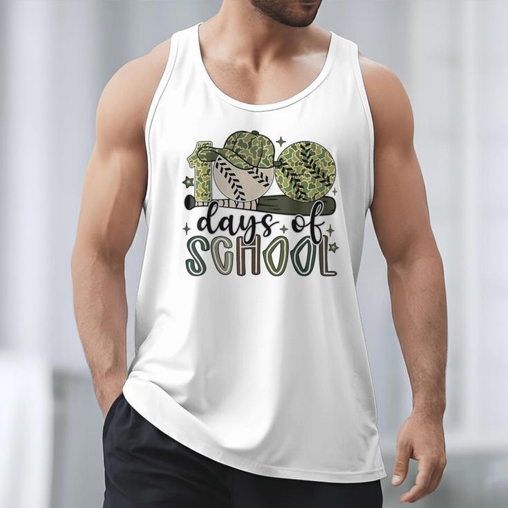 100 Days Of School Baseball Camo Cap Kids Boys 100th Day Men Tank Top 100 Days Of School Baseball Camo Cap Kids Boys 100th Day Men Tank Top