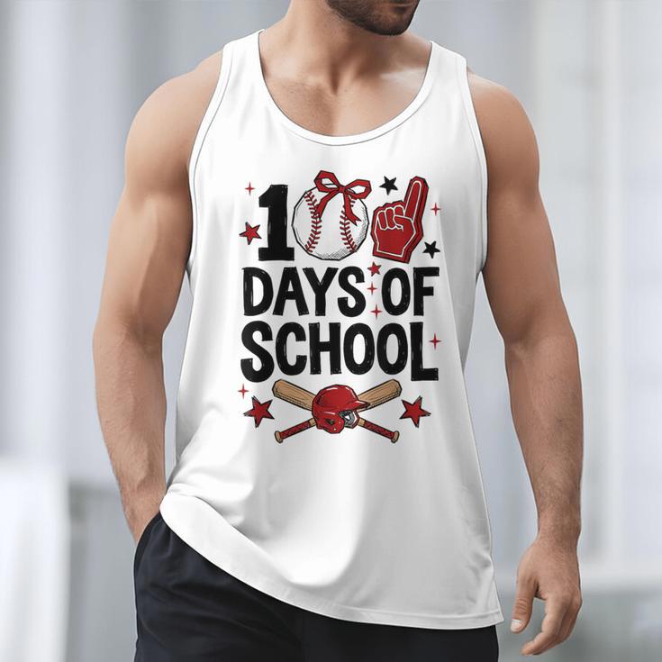 100 Days Of School Coquette Bow Baseball 100th Day Girl Kid Men Tank Top 100 Days Of School Coquette Bow Baseball 100th Day Girl Kid Men Tank Top