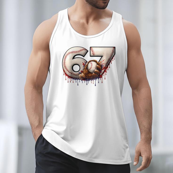 6 7 Six Seven American Baseball Graphic Men Tank Top 6 7 Six Seven American Baseball Graphic Men Tank Top