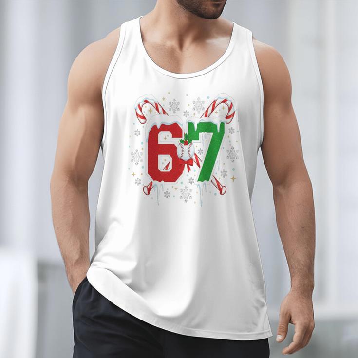 67 Baseball Christmas Candy Cane Snowflake Holiday Sports Men Tank Top 67 Baseball Christmas Candy Cane Snowflake Holiday Sports Men Tank Top
