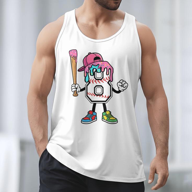 8th Birthday Baseball Ice-Cream Drip 8 Years Old Boys Girls Men Tank Top 8th Birthday Baseball Ice-Cream Drip 8 Years Old Boys Girls Men Tank Top