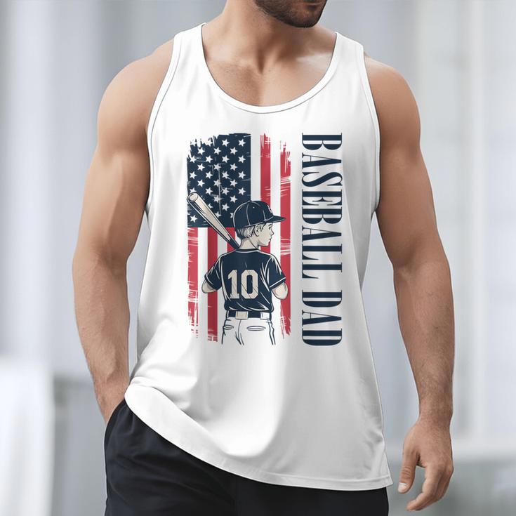 Baseball Dad Flag Tee I Raised Mine Ballpark Dad Men Tank Top