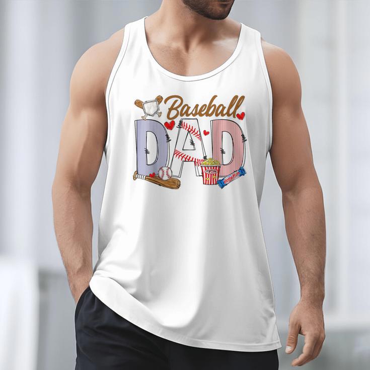 Baseball Dad Game Day Sport Lovers Baseball Fathers Day Men Tank Top