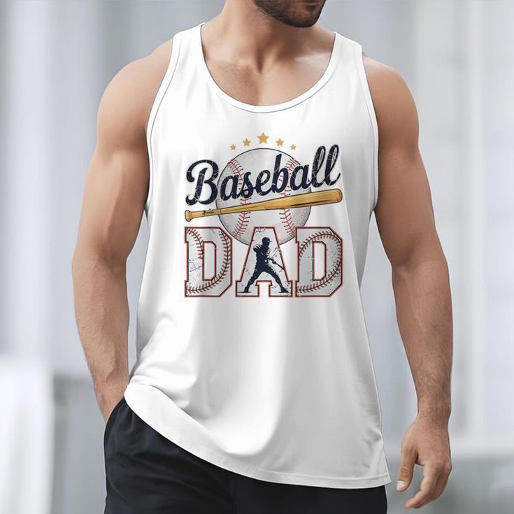 Baseball Dad Player Cool Retro Sports Fan Father's Day Premium Tri-Blend Men Tank Top