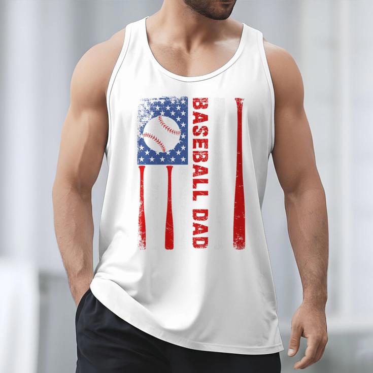 Baseball Dad USA American Flag Father's Day 4th Of July Premium Men Tank Top Baseball Dad USA American Flag Father's Day 4th Of July Premium Men Tank Top