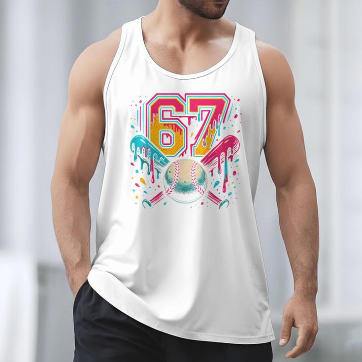 Baseball Drip 6 7 Number 67 Six Seven Meme Boys Kids Men Tank Top