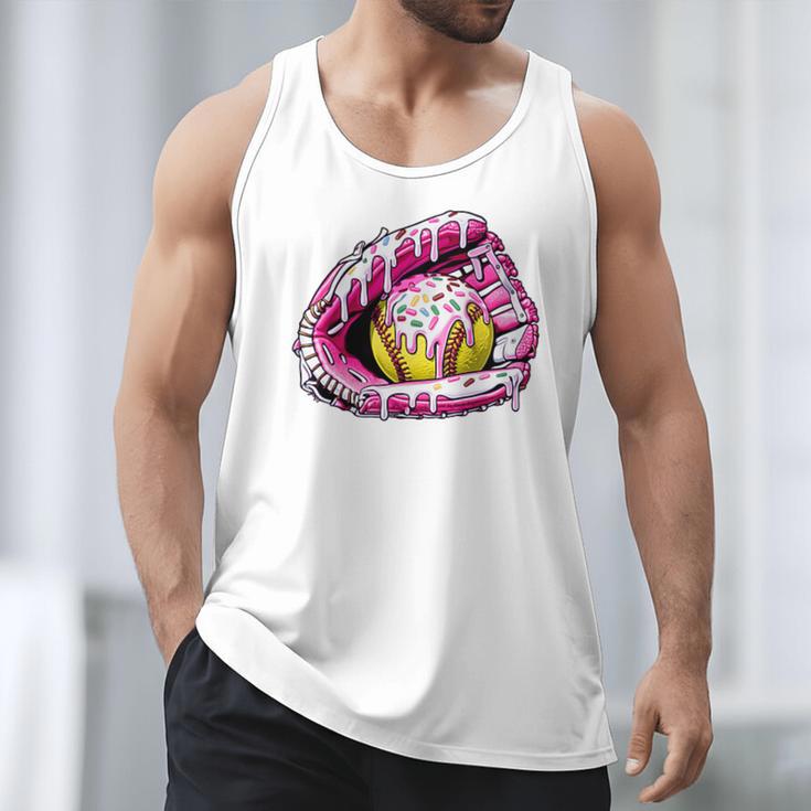 Baseball Glove Drip Shirt Ice Cream Dripping Girls Pocket Premium Men Tank Top