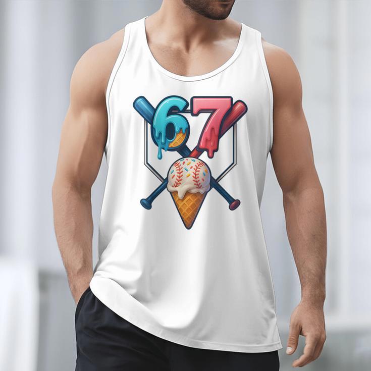 Baseball Ice Cream Drip 67 Six Seven Gen Alpha Slang Meme Men Tank Top Baseball Ice Cream Drip 67 Six Seven Gen Alpha Slang Meme Men Tank Top