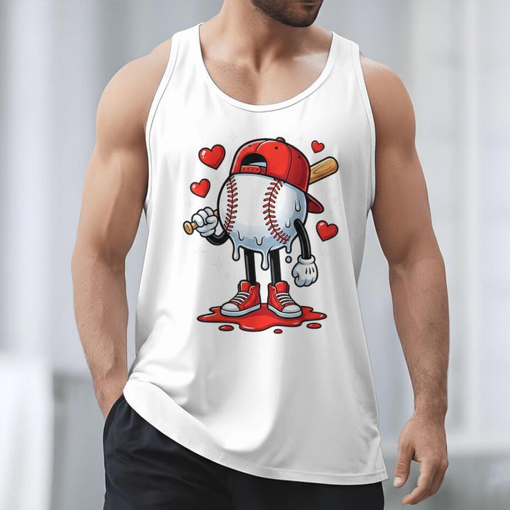 Baseball Ice Cream Drip Valentines Day Sports For Kids Boys Men Tank Top Baseball Ice Cream Drip Valentines Day Sports For Kids Boys Men Tank Top