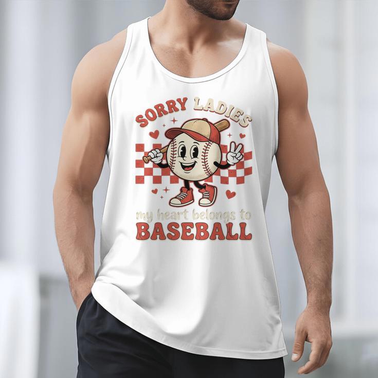 Boys & Women Men Baseball Valentine With Hearts Sporty Love Men Tank Top