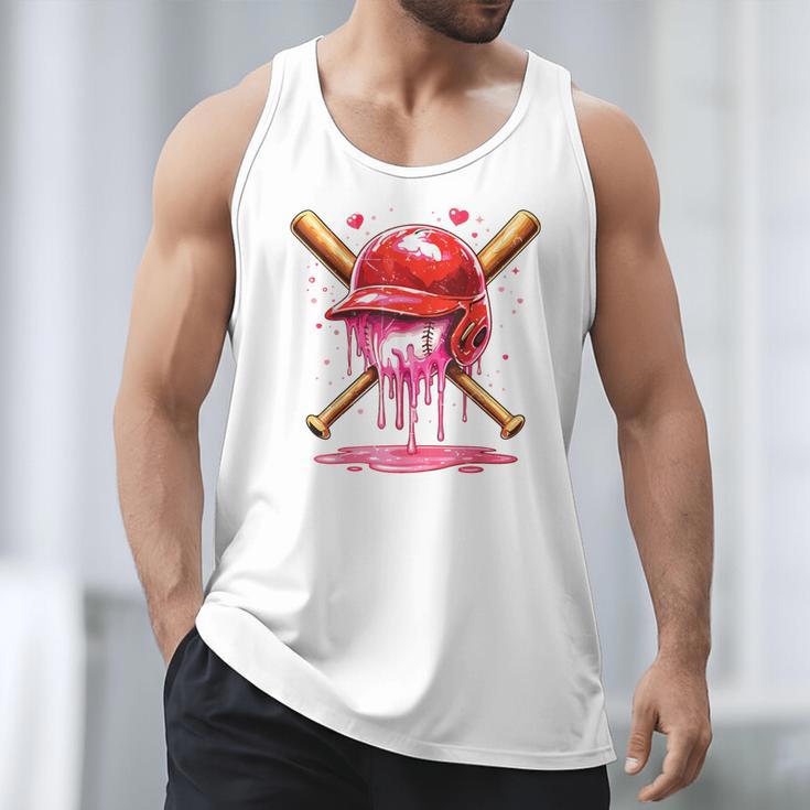 Boys Valentine Day Baseball Helmet Drip Ice-Cream Youth Kids Men Tank Top Boys Valentine Day Baseball Helmet Drip Ice-Cream Youth Kids Men Tank Top