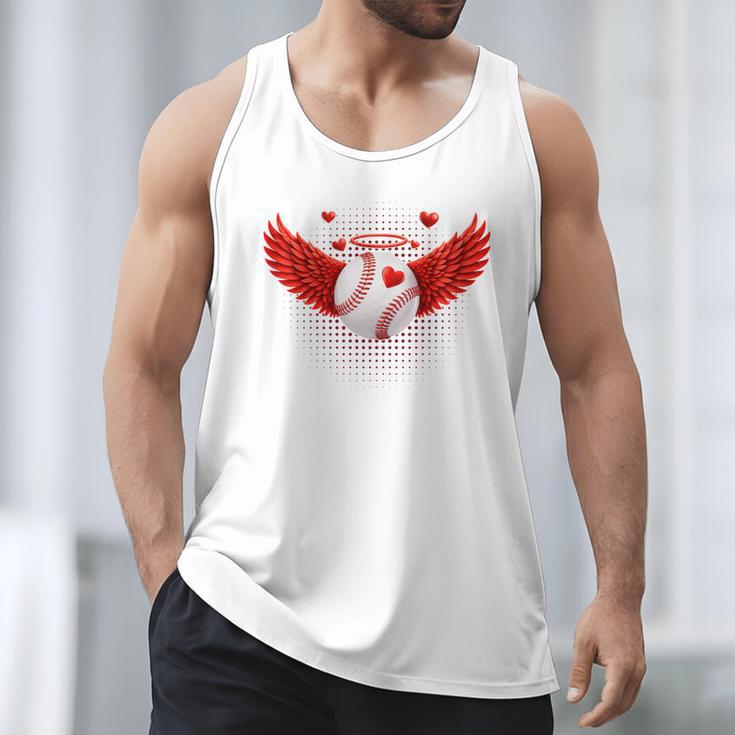 Cute Baseball &Cupid Wings Happy Valentines Boys Men Men Tank Top Cute Baseball &Cupid Wings Happy Valentines Boys Men Men Tank Top