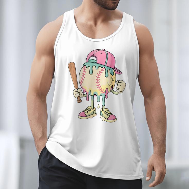 Cute Baseball Ice Cream Drip For Girls & Boys 2 Sides Men Tank Top Cute Baseball Ice Cream Drip For Girls & Boys 2 Sides Men Tank Top