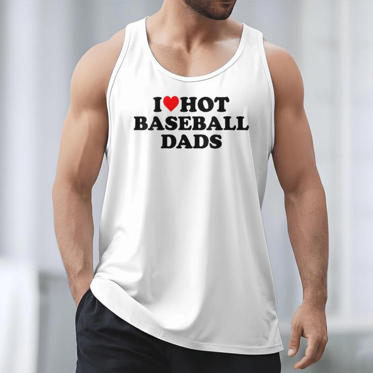 I Love Hot Baseball Dads Heart Men Tank Top