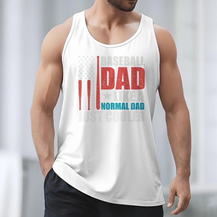 Patriotic Baseball Dad Father's Day American Flag Premium Men Tank Top
