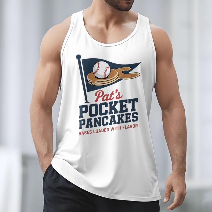 Pat's Pocket Pancakes Flag Baseball On Pancake Men Tank Top