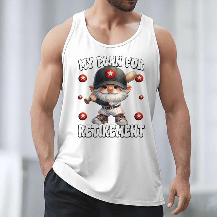 Retired Baseball Dad Coach Gnome For Baseball Retirement Premium Tri-Blend Men Tank Top