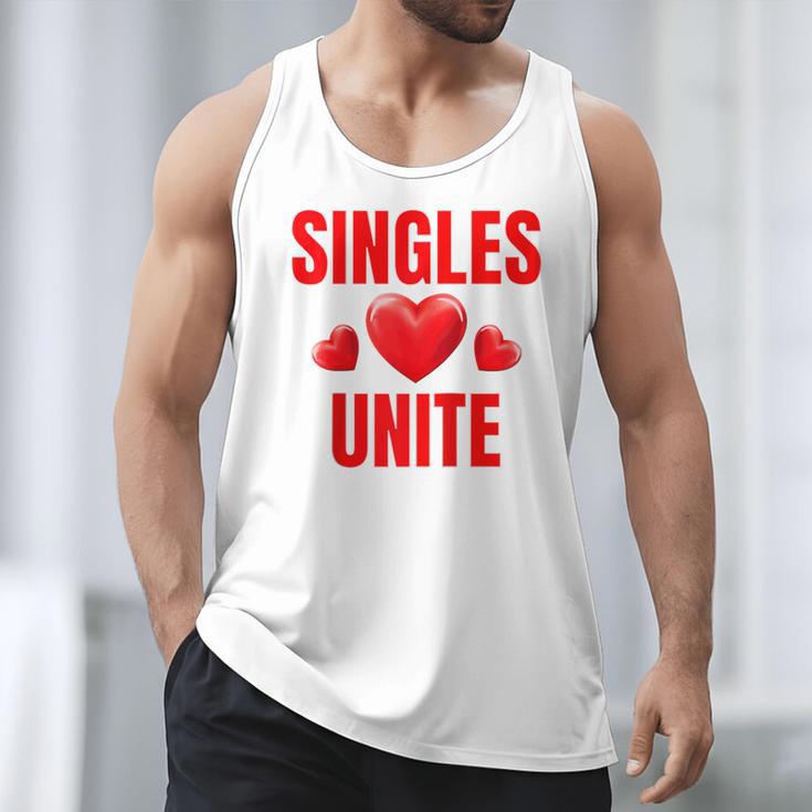 Singles Unite Valentines Day Humor For Singles Raglan Baseball Tee Men Tank Top Singles Unite Valentines Day Humor For Singles Raglan Baseball Tee Men Tank Top