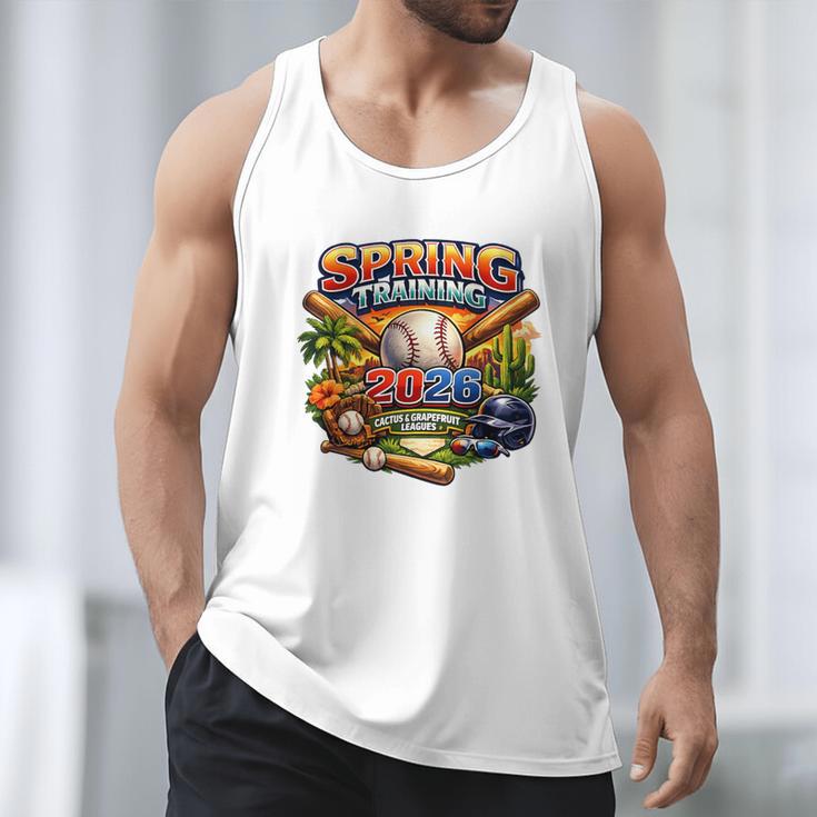 Spring Training 2026 Baseball Fan Retro Palm Cactus Premium Tri-Blend Men Tank Top