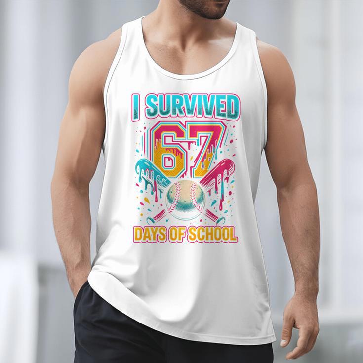 I Survived 67 Days Of School Baseball Drip Six Seven Meme Men Tank Top
