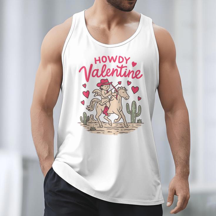 Valentine’s Day Western Life Cowboys Cupid Howdy Valentine Raglan Baseball Tee Men Tank Top