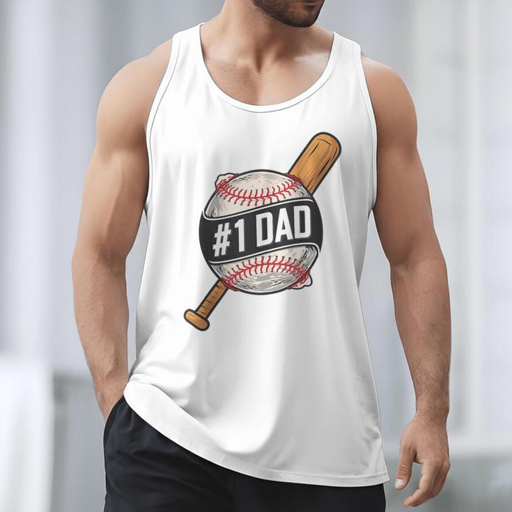 Vintage 1 Baseball Dad Daddy Father's Day From Son Daughter Men Tank Top Vintage 1 Baseball Dad Daddy Father's Day From Son Daughter Men Tank Top