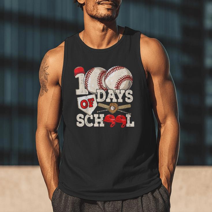 100 Days Of School Baseball 100th Day Of School Kids Teacher Men Tank Top