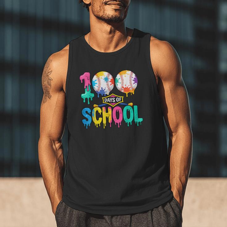 100 Days Of School Baseball Boys Kids Colorful 100th Day Men Tank Top 100 Days Of School Baseball Boys Kids Colorful 100th Day Men Tank Top