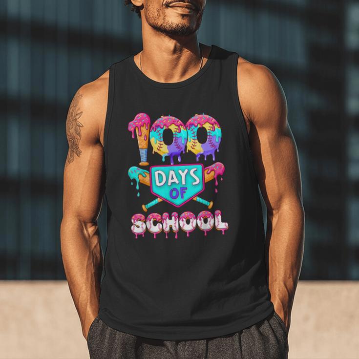 100 Days Of School Baseball Boys Kids Men Tank Top
